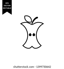 Apple outline vector icon 