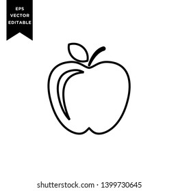 Apple outline vector icon    