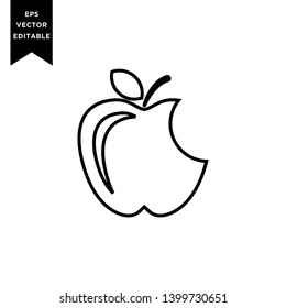 Apple outline vector icon   