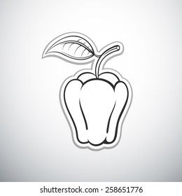 apple outline vector illustration