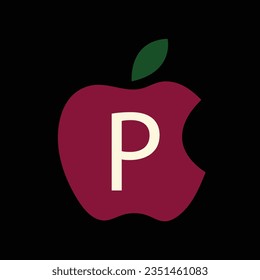 Apple and P  latter logo design