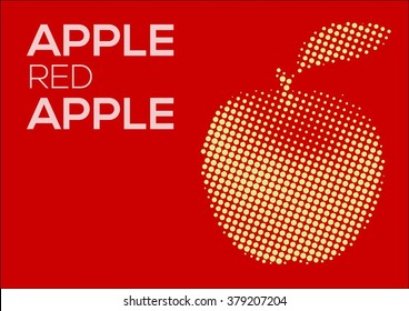 Apple painted with dots