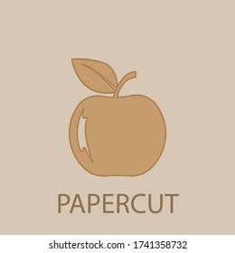 Un icono de papel de manzana. Glifo simple, vector plano de iconos web para ui y ux, sitio web o aplicación móvil