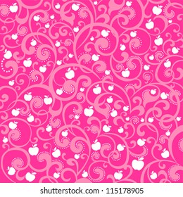 apple pattern background. vector illustration