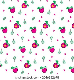 apple pattern background wallpaper vector illustration editable