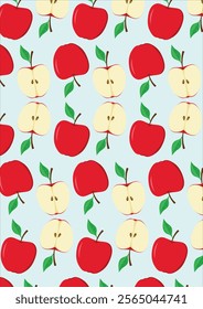Apple Pattern Background Wrapping Vector