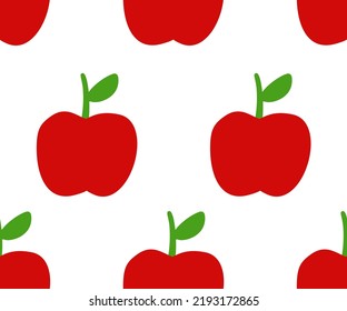 Apple Pattern - Fruits Vector Background