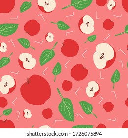 Apple pattern with pink color
