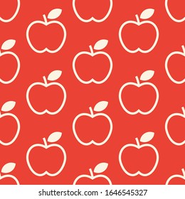 Apple pattern. Apple seamless background 