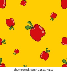apple pattern, seamless background can use for design, apple wallpaper, vector.
