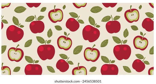 Apple Pattern Seamless Vector File Art Collection