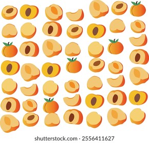 apple pattern apple set Vector illustration. Good for banner, poster, greeting card, party card, invitation, template, advertising, campaign, and social media.
