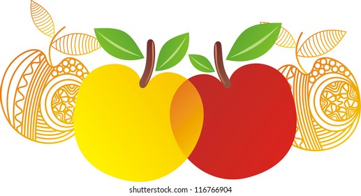 Apple pattern vector illustration