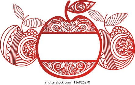 Apple pattern vector illustration