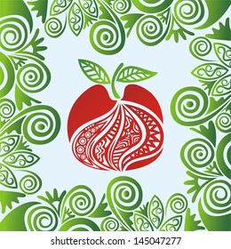 Apple pattern vector illustration
