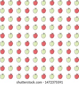 Apple Pattern Vector For textile Print