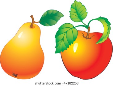 Apple and pear
