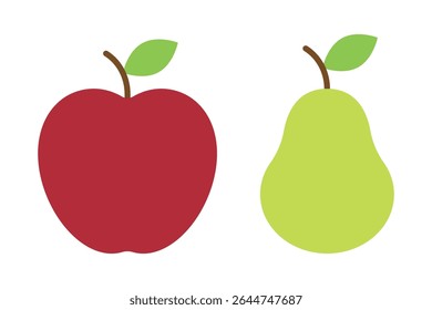 Apple and pear icon symbol