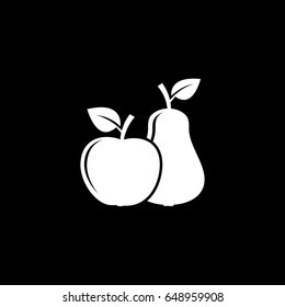 Apple with pear icon. Vector illustration.