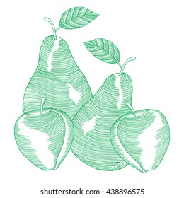 Apple and pear label