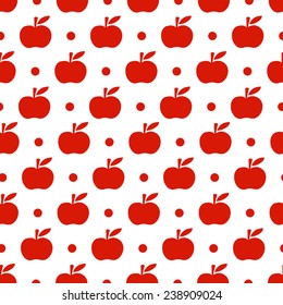 apple and peas vector seamless pattern 