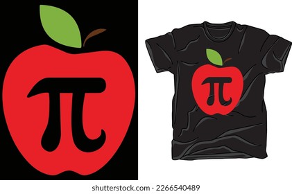 Apple Pi Day Shirt, Funny Math Nerd Pie Teacher 3.14 Tshirt T-Shirt