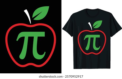 Apple pi day t-shirt design