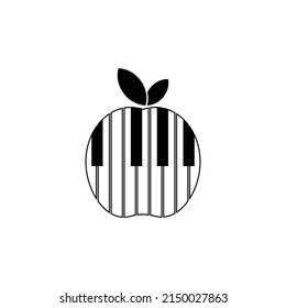 Apple And Piano Keyboard Logo