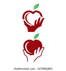 Apple Picking Clip Art Logo. Simple Modern Logo Or Icon.
That Can Be Used For Tshirt Printing, Fruit Shop Or Any Other Purpose.