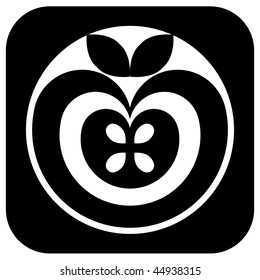 apple pictogram black and white