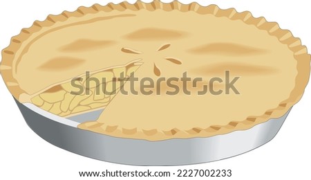 Apple Pie Dessert Vector Illustration