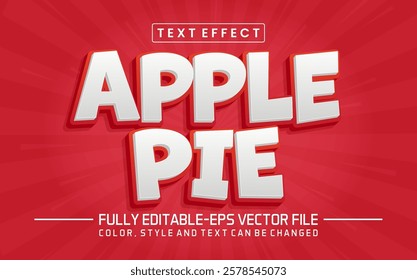 Apple pie font Text effect editable	