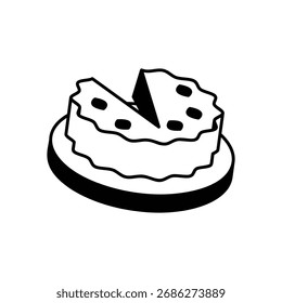 Icono de Apple Pie Ilustración vectorial limpia y moderna