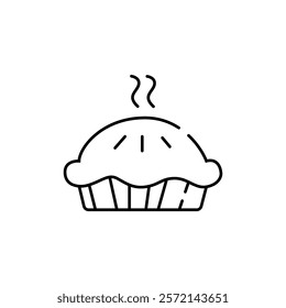 apple pie icon on white background