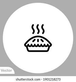 Apple pie icon sign vector,Symbol, logo illustration for web and mobile