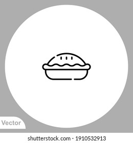 Apple pie icon sign vector,Symbol, logo illustration for web and mobile