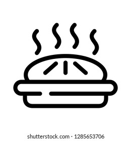 Apple pie icon. Single high quality apple pie related icon. Isolated apple pie symbols in white background. 