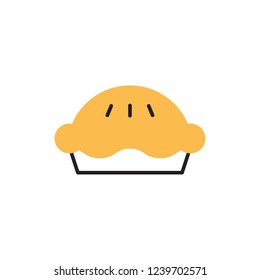 apple pie icon vector. bakery icon design with modern style