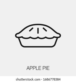 apple pie icon vector. Linear style sign for mobile concept and web design. apple pie symbol illustration. Pixel vector graphics - Vector.