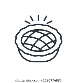 apple pie icons isolated on White Background. Flat style design