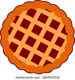 the apple pie illustration can be used for a cookbook 