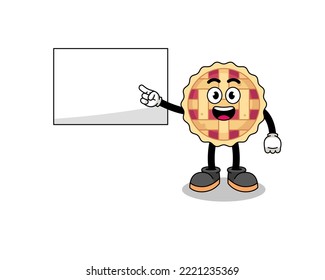 apple pie illustration doing a presentation , character design