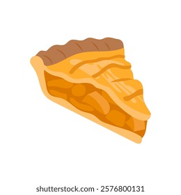 Apple Pie, Sweets Vector Illustration Isolated