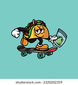 apple pie vector tacos vector cake smoking blunt hold weed cannabis bud nug
