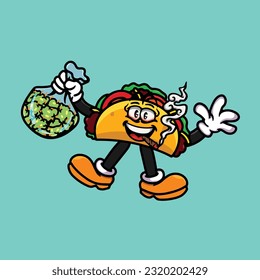 Apfelkuchen, Vektorgrafik Tacos, Vektorkuchen Rauchen stumpf Cannabis Bud nug