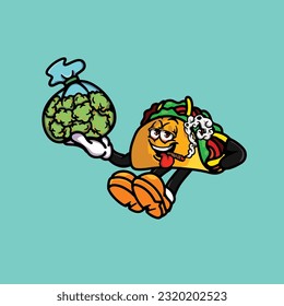 tacos vectoriales de la tarta de manzana torta vectorial de la torta de vectores de la vaquilla de la manzana aguantar la hierba de la cannabis nug