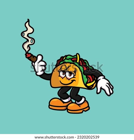 apple pie vector tacos vector cake smoking blunt hold weed cannabis bud nug