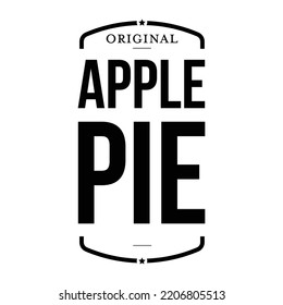 Apple Pie Vintage Sign Lettering Stock Vector (Royalty Free) 2206805513 ...