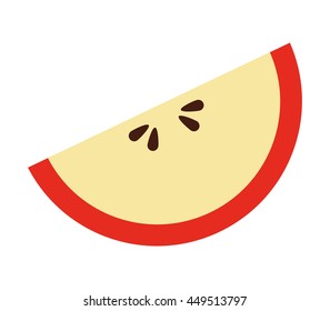 apple piece isolated icon design, vector illustration  graphic 