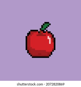 una manzana en forma de píxel